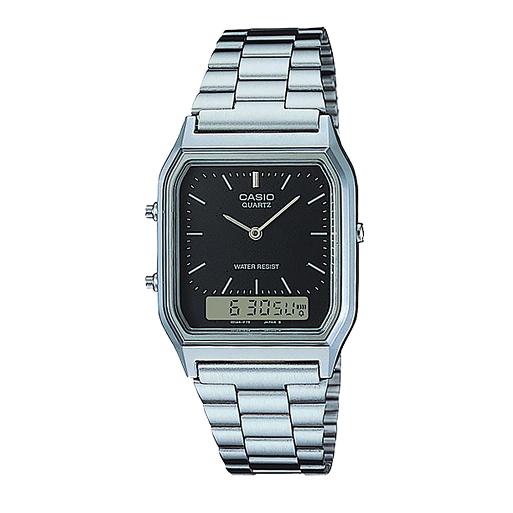 【CASIO】AQ-230A 第二時間 多功能 鬧鈴 自動日曆 碼錶 電子錶-