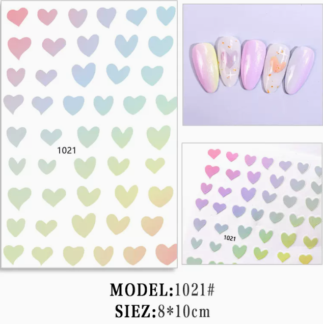 Hot selling manicure love star stickers (1021#)