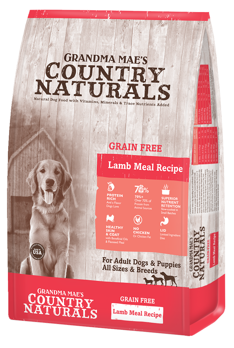 Country Naturals 無穀物羊肉護膚配方(幼犬&成犬糧)  25LB [白底紅]