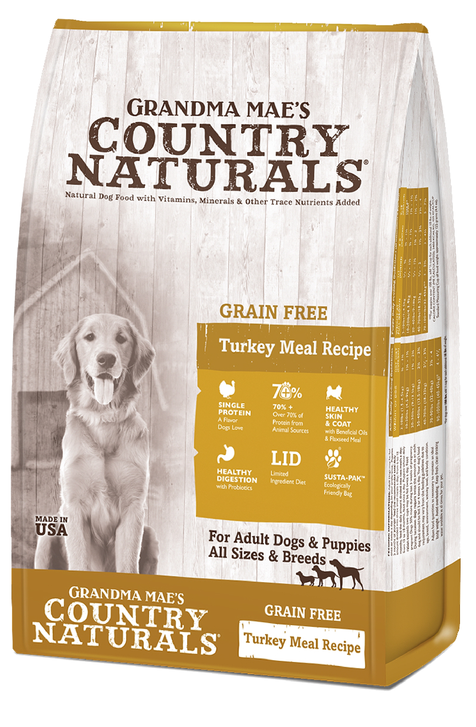 Country Naturals 無穀物火雞低敏配方(幼犬&成犬糧)  12LB [白底黃]