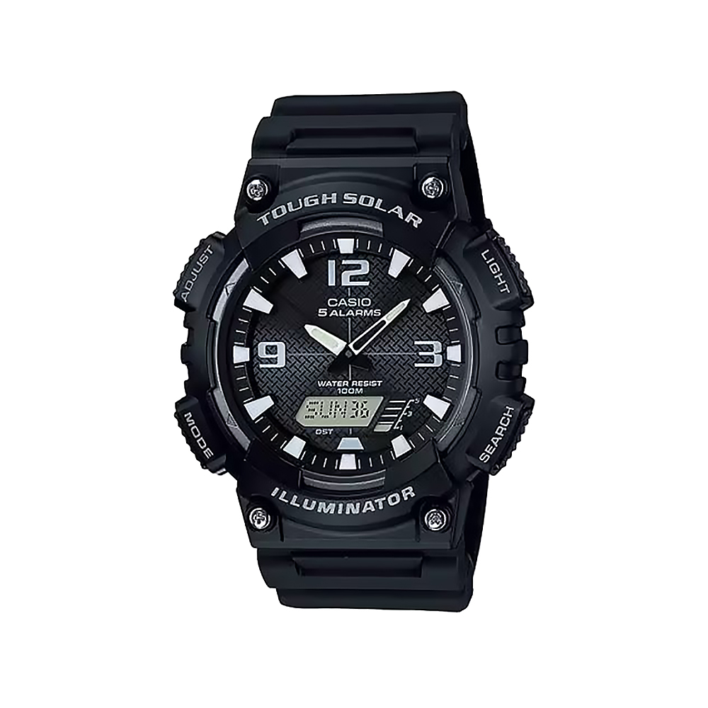 【CASIO】AQ-S810W 太陽能電力 節電 LED燈光 多功能 鬧鈴 自動日曆 靜音 電子錶-