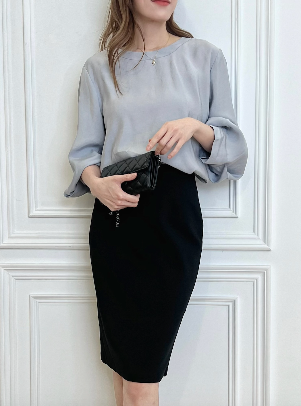 水靈感後綁帶澎袖上衣