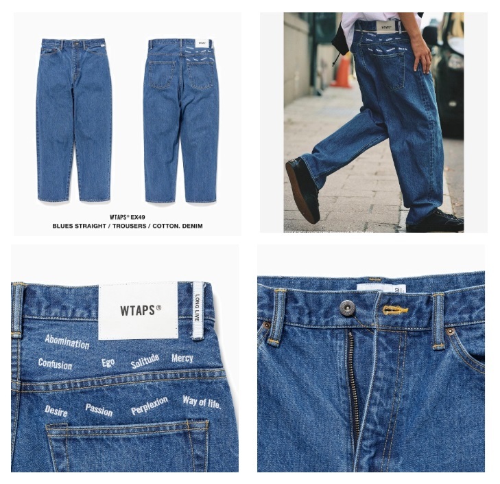 WTAPS 2024 A/W BLUES STRAIGHT / TROUSERS / COTTON DENIM - PRE ORDER ITEM  (預訂中)