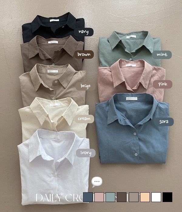 【優惠預訂】韓國8色長袖恤衫（8色）