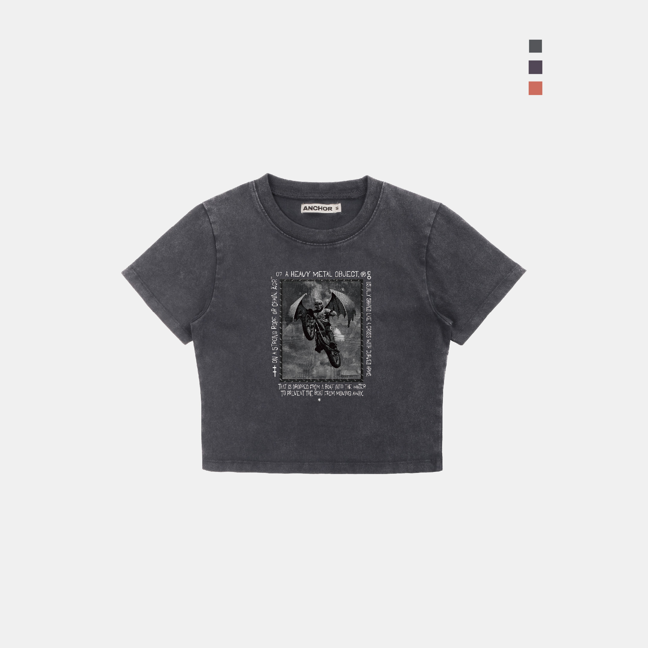 ACR AG-09 女款 重金屬 骷髏 越野 短版 短T 短袖