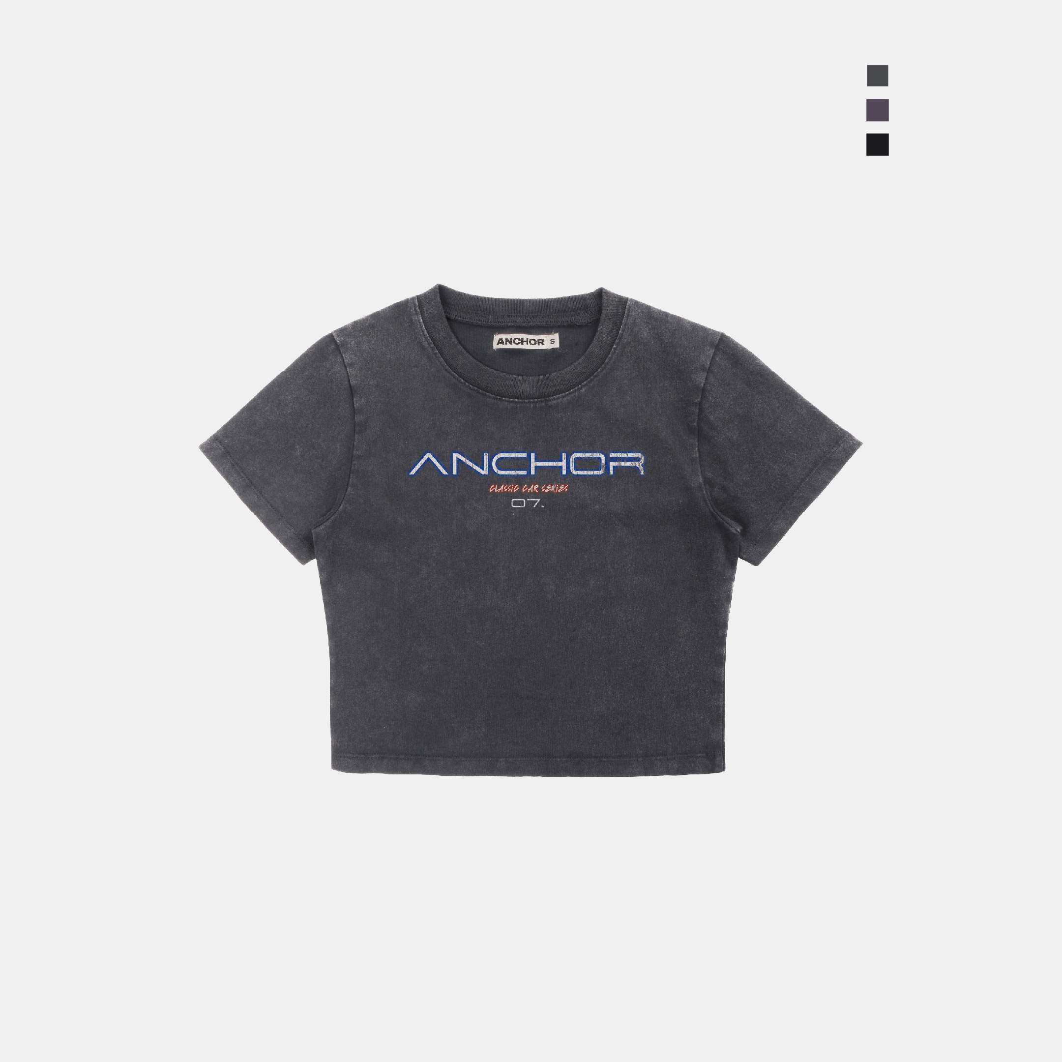 ACR AG-10 女款 復古 紋理 霓虹 LOGO 短版 短T 短袖