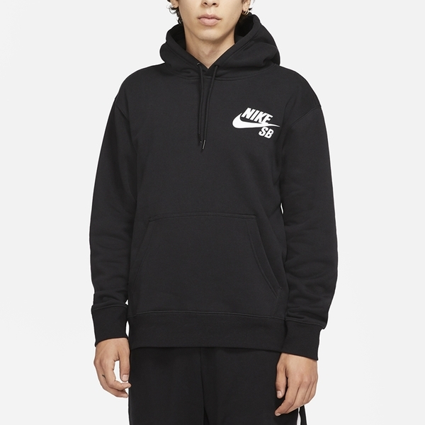 【現貨】Nike SB Hoodie 刷毛 小Logo 基本款 帽Tee 黑 灰