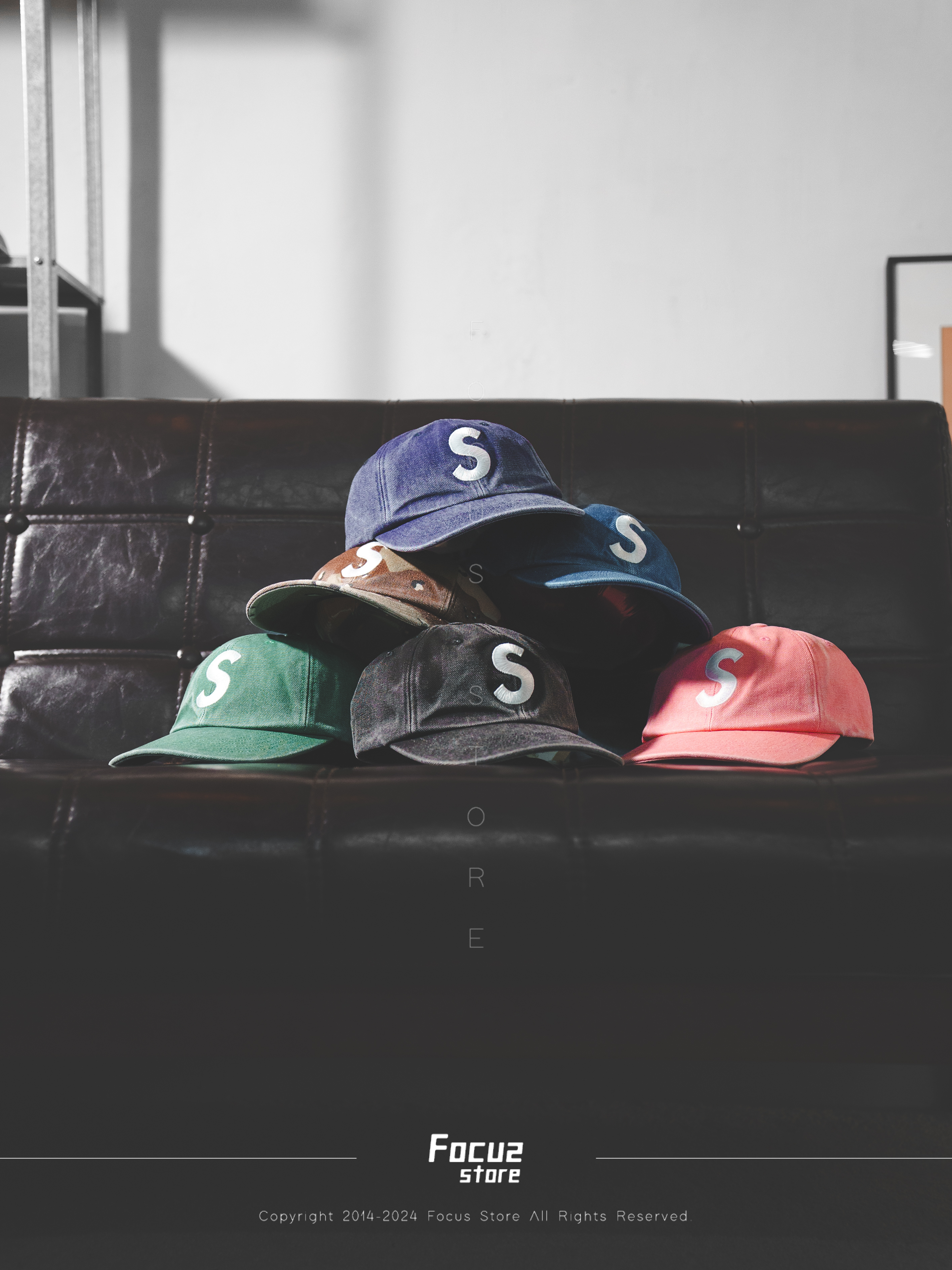【Focus Store】現貨秒發 Supreme FW24 Canvas S Logo 6-Panel 六色 六分割帽