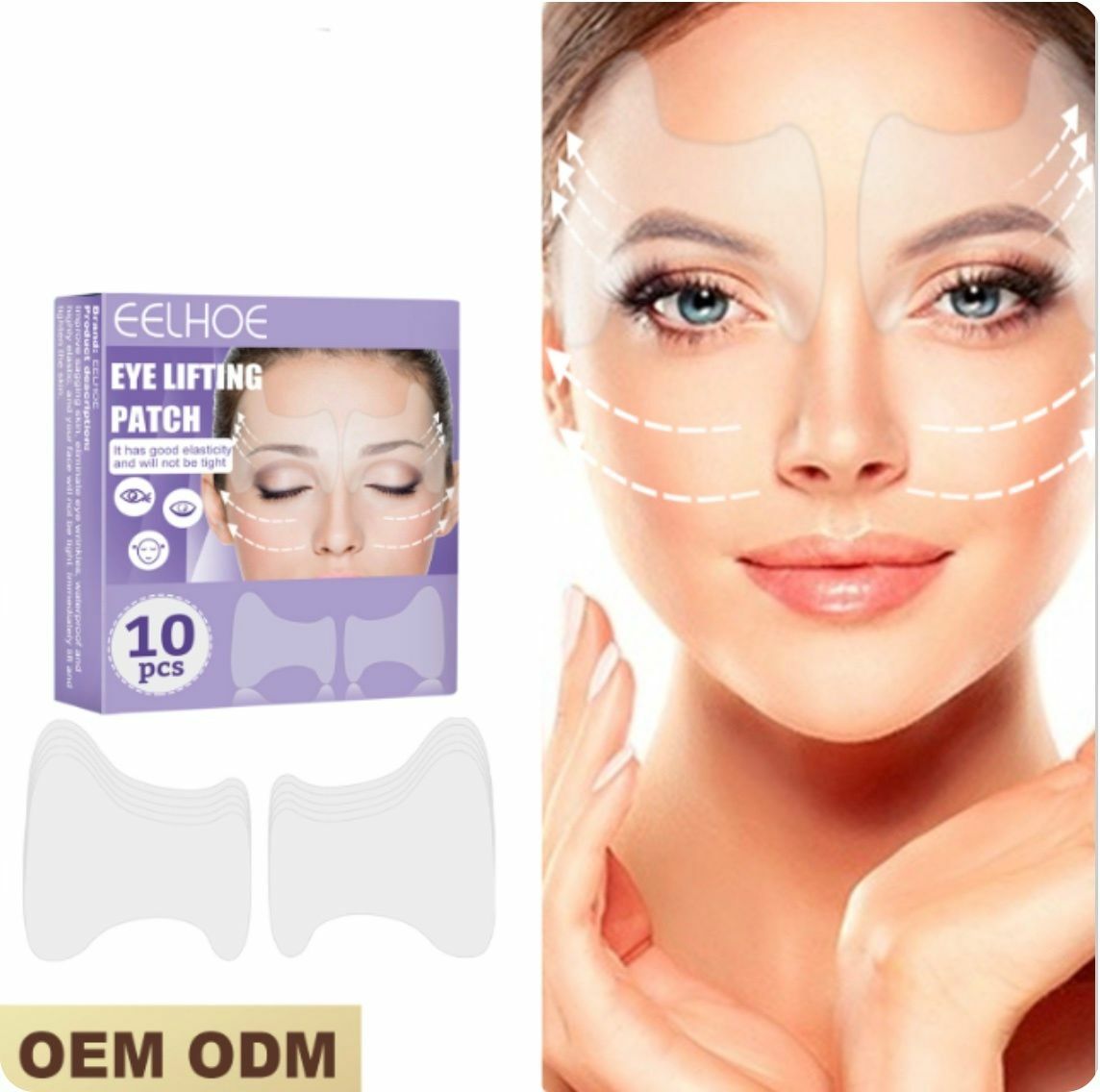 Popular invisible eye wrinkles, crow's feet, sagging eye bags, lifting and tightening eye patch (10 pieces)