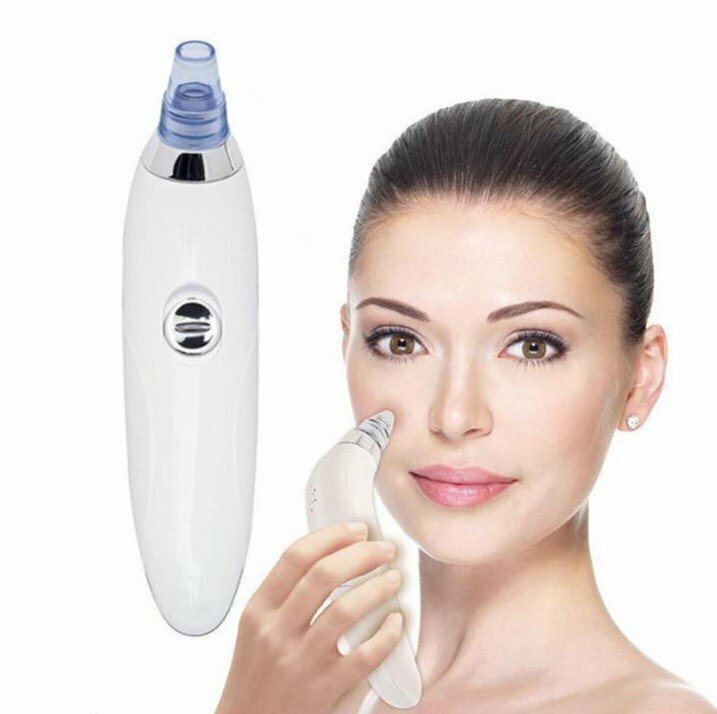 Popular DermaSuction-(Blue box packaging) (White) DermaSuction blackhead suction tool, gentle blackhead extractor, vacuum blackhead suction extractor, electric facial cleansing device, the same model in beauty salons, closed acne can be used, effective blackhead removal, deep cleaning