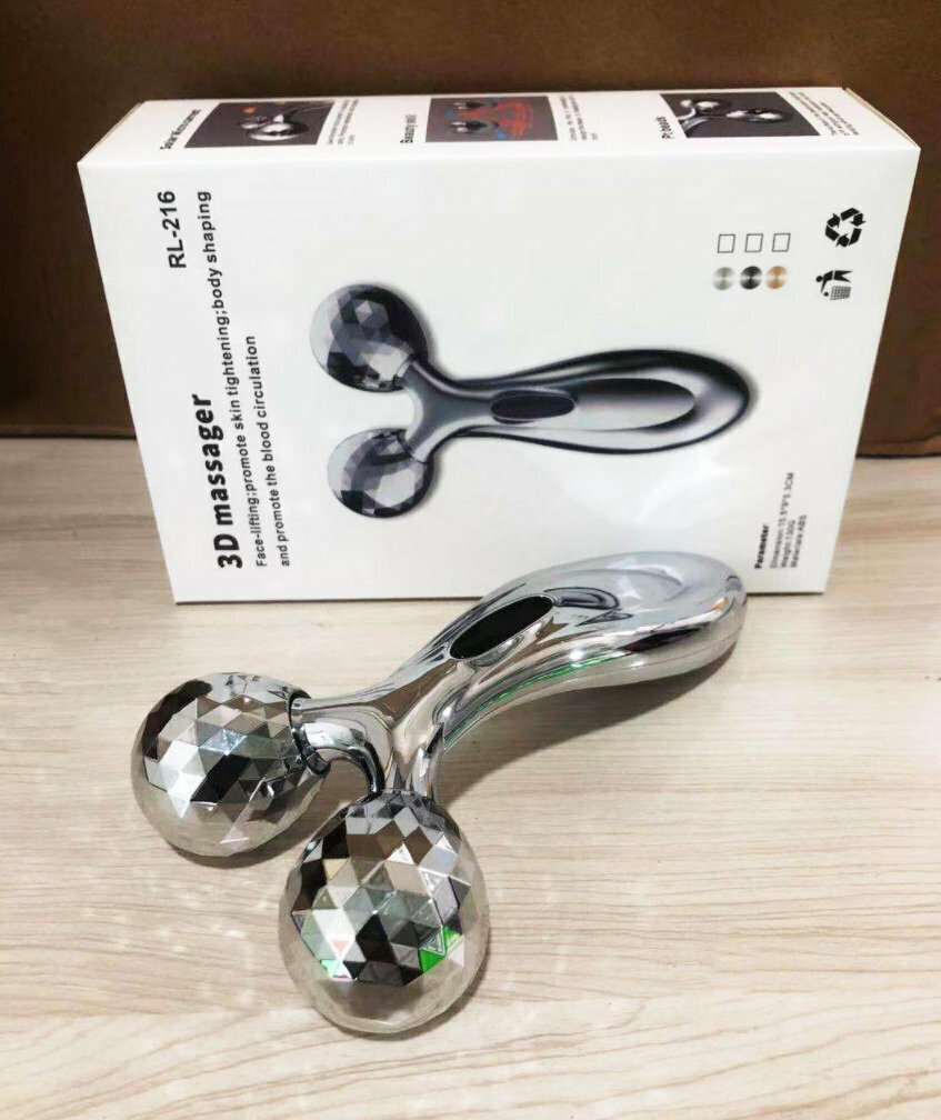 Popular 3D Roller Massager/Face Lifter/Tightening Small V Face Slimming/Massager (1 piece) 3D Roller V-Side Massage Stick Face Slimming