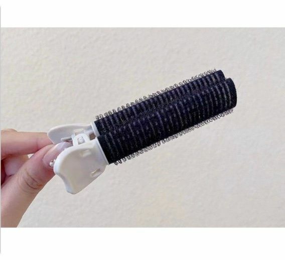 New Korean style hair curlers with fluffy roots (black-1 pack)