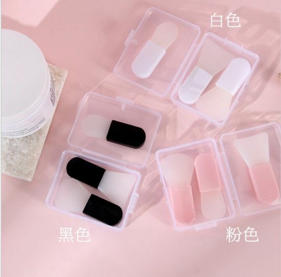 New silicone facial mask brush beauty application mask tool brush set (white-3 pieces in box)