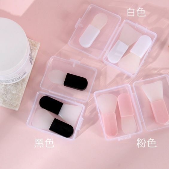 New silicone facial mask brush beauty application mask tool brush set (pink-3 pieces in box)