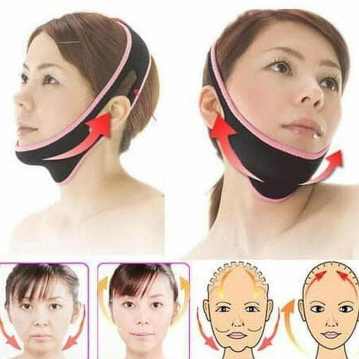 The new Japanese popular V-face artifact-small face shaping belt, firming and lifting V-face bandage V-face