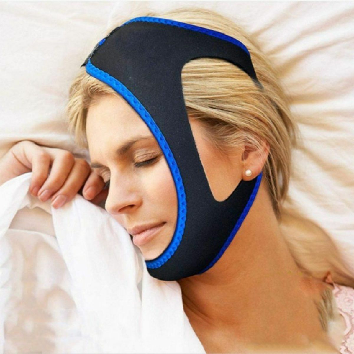 New [Best Selling in the U.S.] Second Generation 3-Point Sleeping Snoring Chin Rest Device to Improve Snoring and Grinding Habits Eye Mask Professional Snoring Stopper