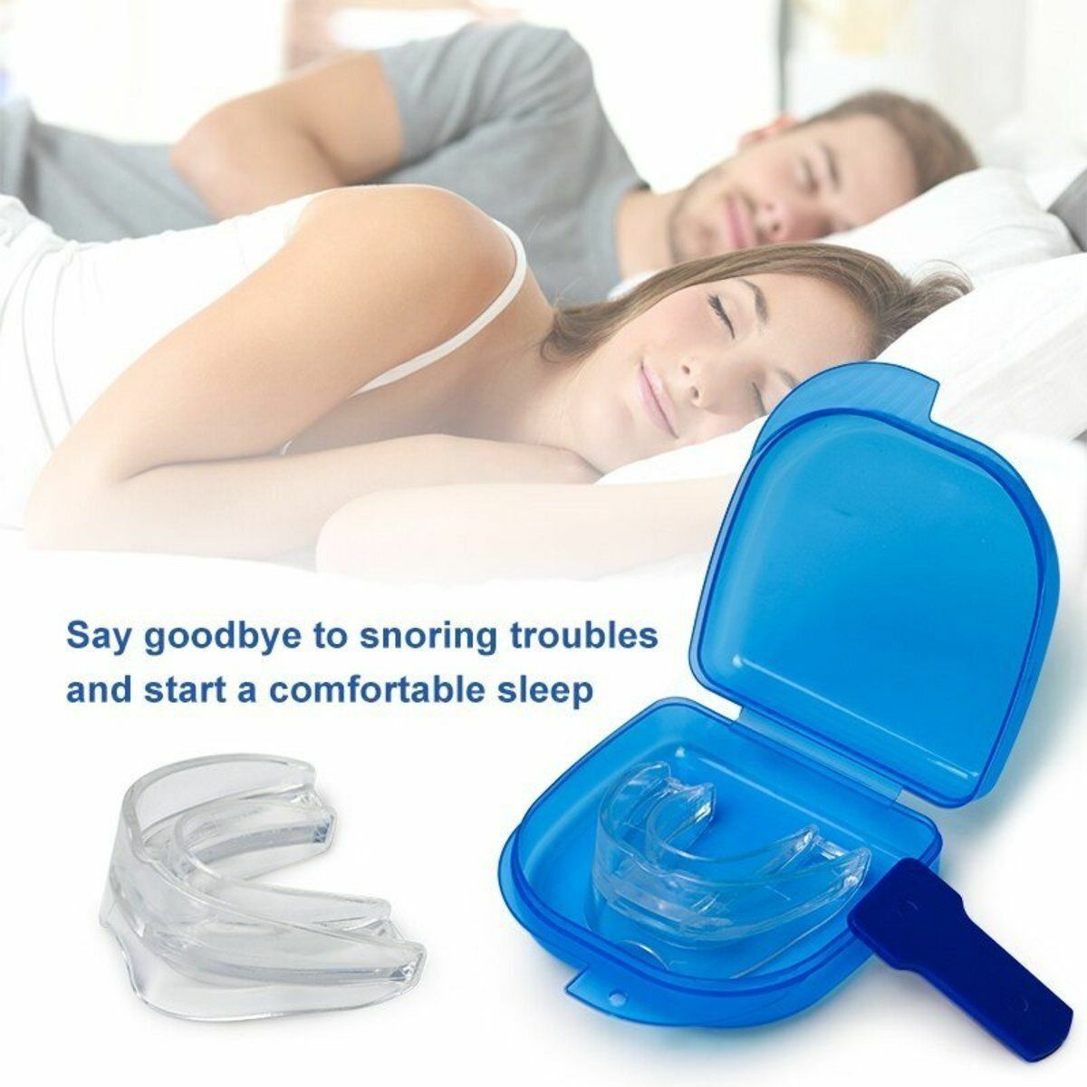 新款美國人氣stop snoring solution止鼾器套裝 防打鼾器 牙套止鼾器 牙托 止鼻寒神器 不要嘈到隔離 睡眠 失眠 鼻塞 止鼻鼾磁力夾
