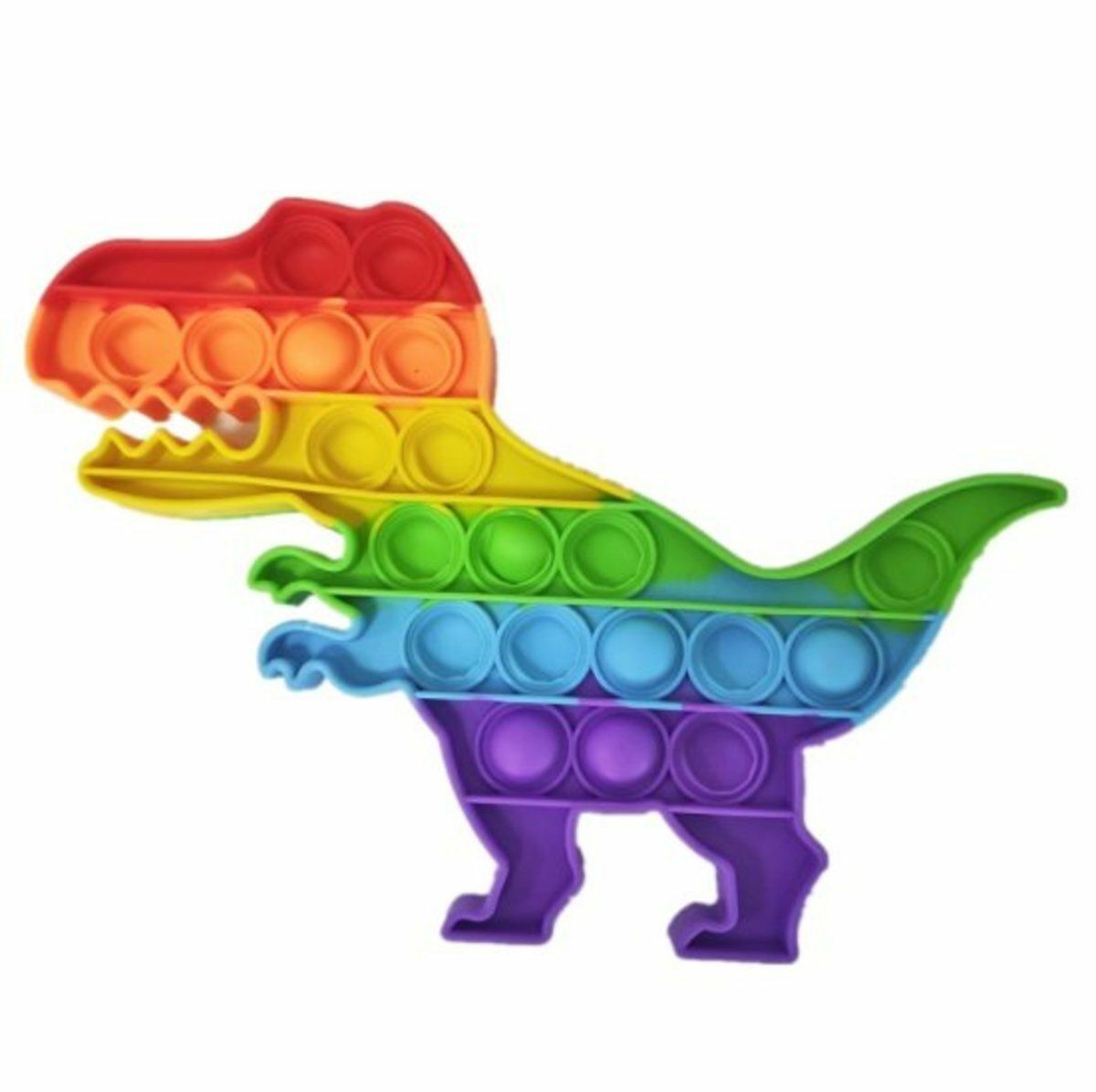 New Pop It Fidget Squeeze Somatosensory Desktop Training Concentration Game - Rainbow Dinosaur Press and Decompress Toy Squeeze Somatosensory Tabletop Concentration Training Finger Training for the Elderly