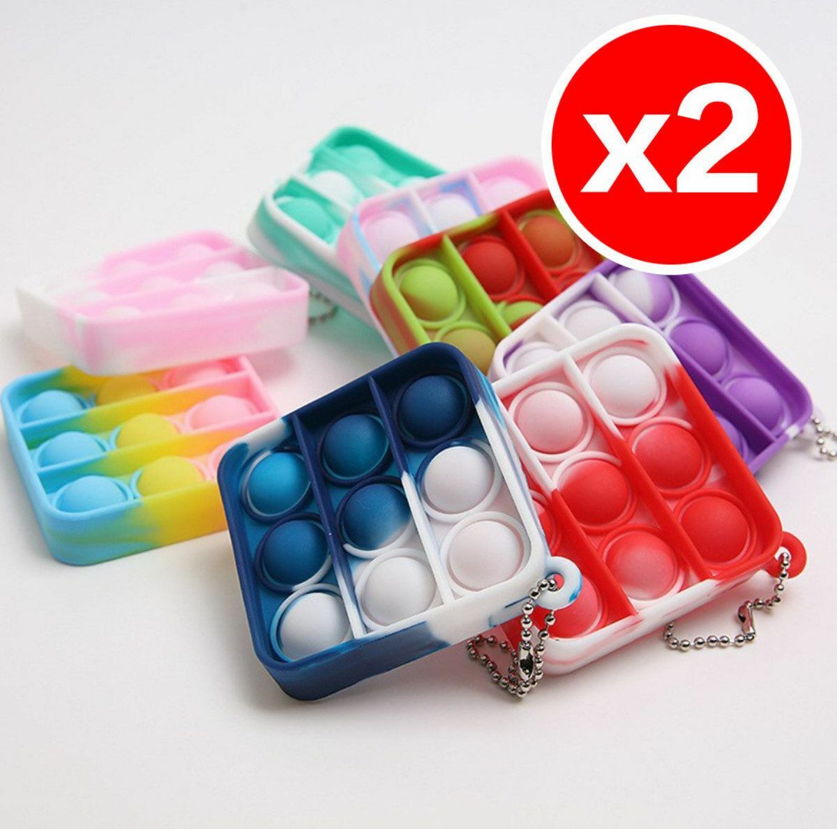 New stress-relieving artifact, dyed fingertip sensory stimulation, suitable for all ages, Pop it silicone stress-reducing toy, squeeze-type somatosensory desk training concentration game, Fidget Sensory Toy Autism ADHD ADD
