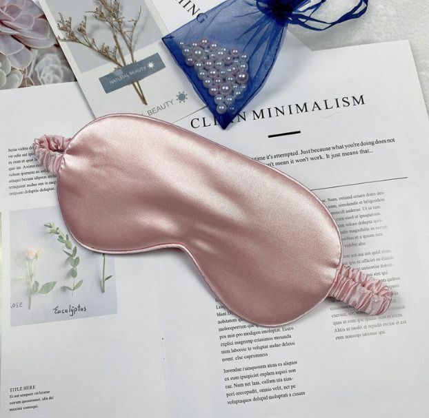 New double-sided simulated silk eye mask, mulberry silk eye mask, sleep light-blocking breathable eye mask for insomnia