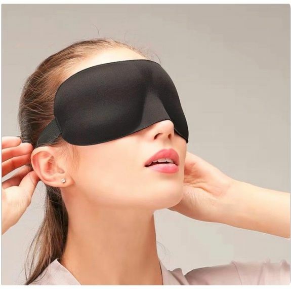Popular three-dimensional sleep blackout eye mask (three-dimensional nose style, black)