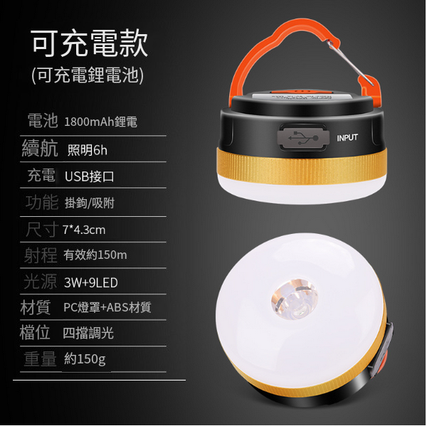 New outdoor camping lamp ([rechargeable version] magnetic suction-camping lamp)
