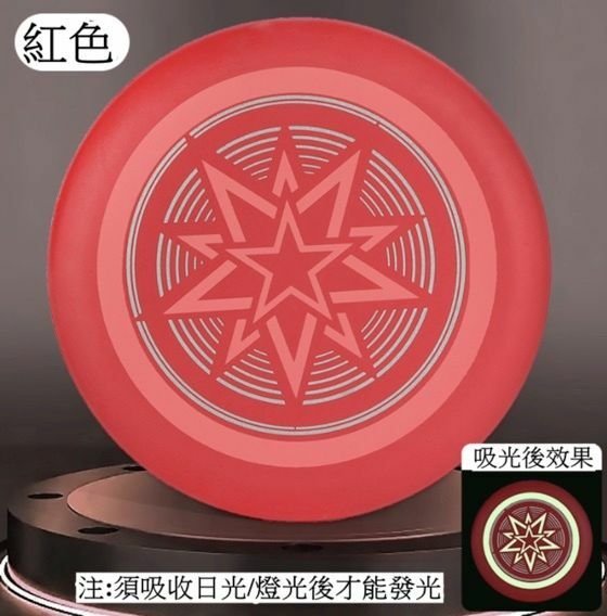 New Children's Cartoon Outdoor Parent-Child Sports Foam Soft Frisbee Flying Saucer (Glow-in-Red 20cm)