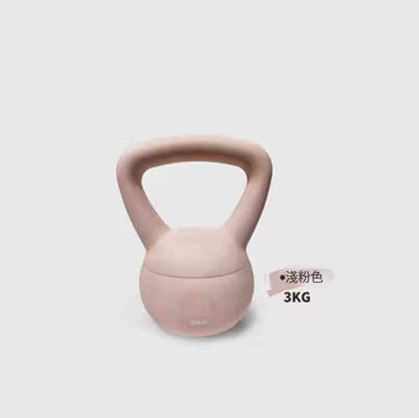 熱賣家用提壺軟皮啞鈴(3KG粉淺色)