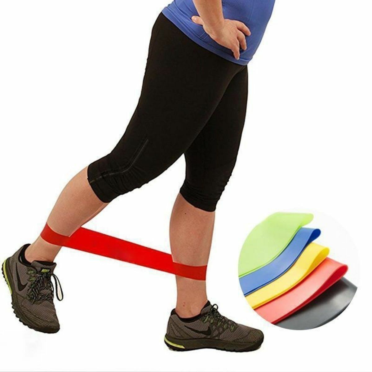 Hot Selling 5-Pack Women's and Men's Fitness Exercise Yoga Resistance Bands Elastic Bands Stretch Rings Tension Rings