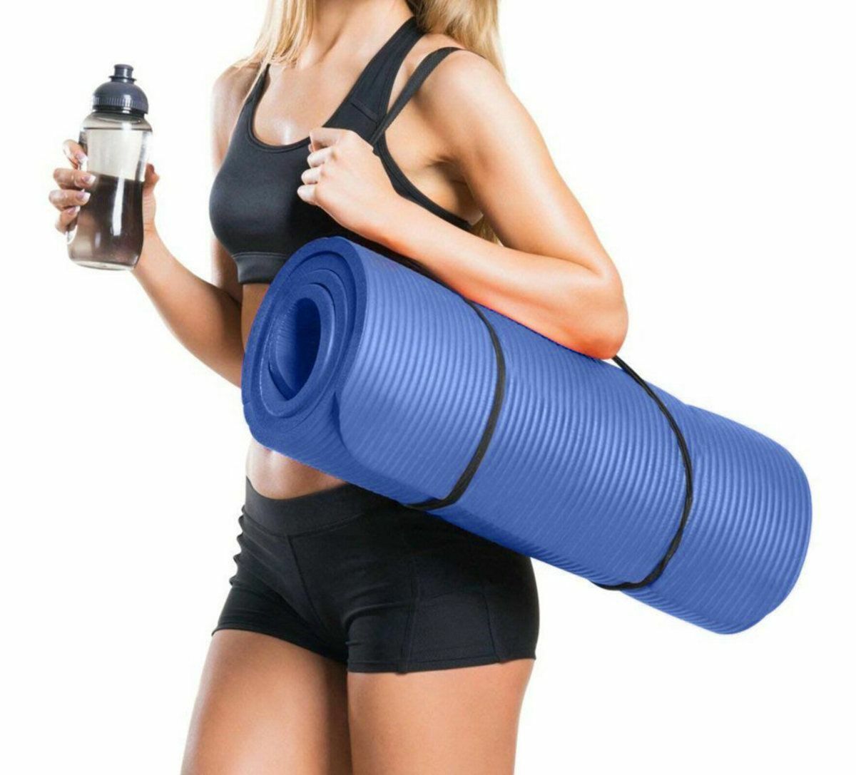 Popular 15MM thickened sports yoga mat, non-slip and durable Pilates fitness mat (comes with yoga mat bag) 120*60CM
