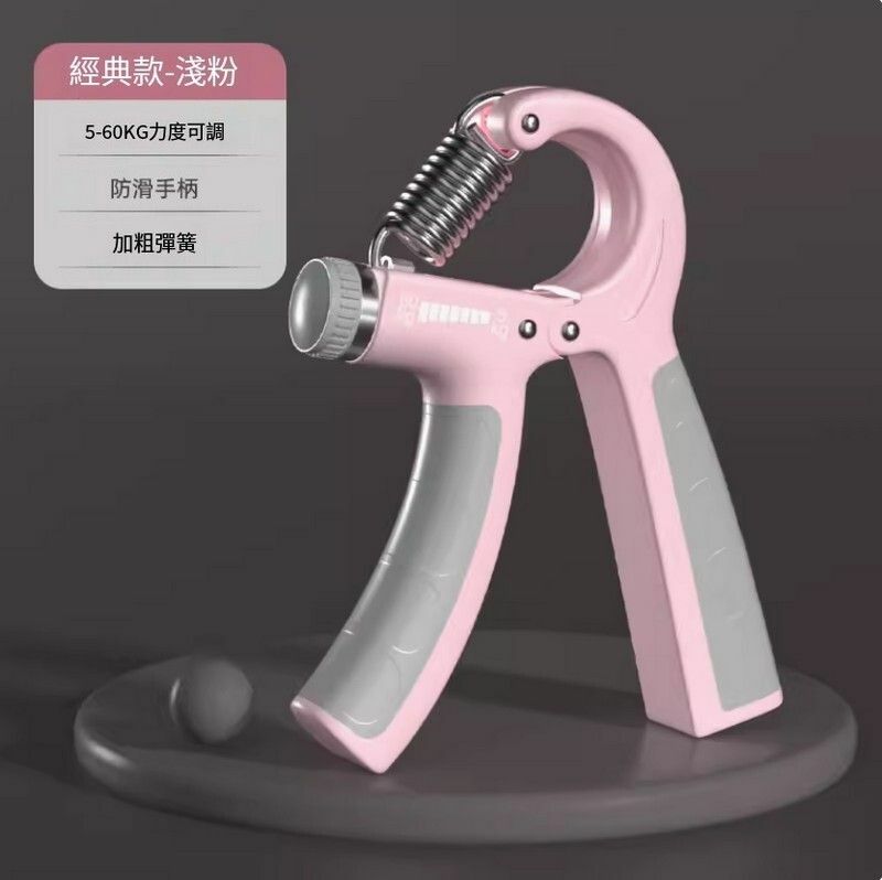 Popular adjustable counting strength gripper-[Basic model-Light pink] 5-60KG adjustable