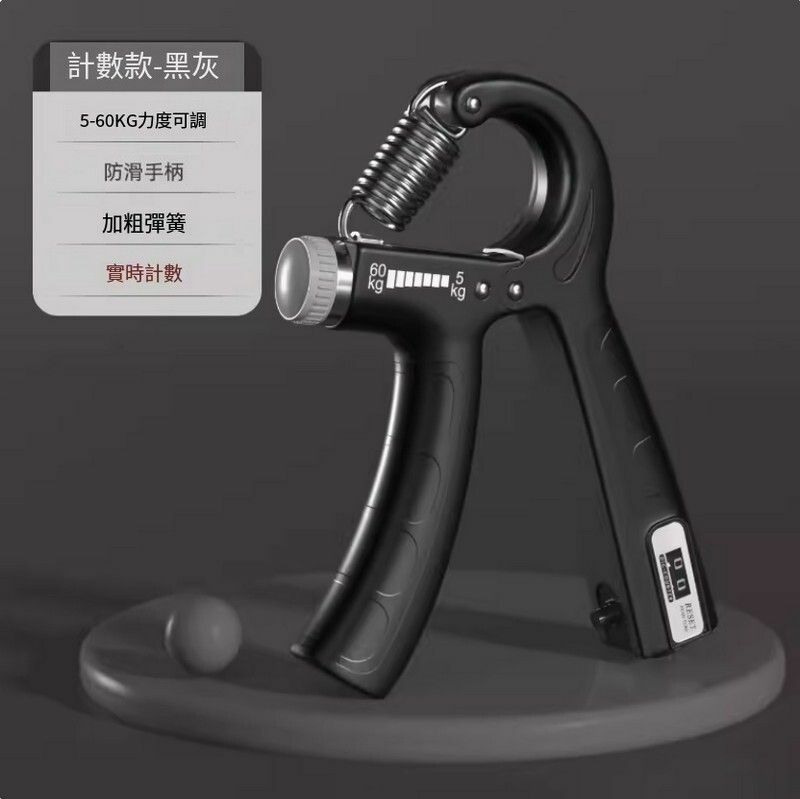 Popular adjustable counting strength gripper-[Counting model-Magic Night Black] 5-60KG adjustable