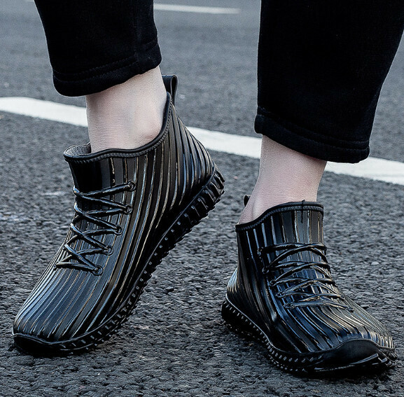 Popular men's fashionable low-cut rain boots [925 [black] sports rain boots] [Size: 40-44] [Please contact customer service after placing an order to confirm the delivery size]