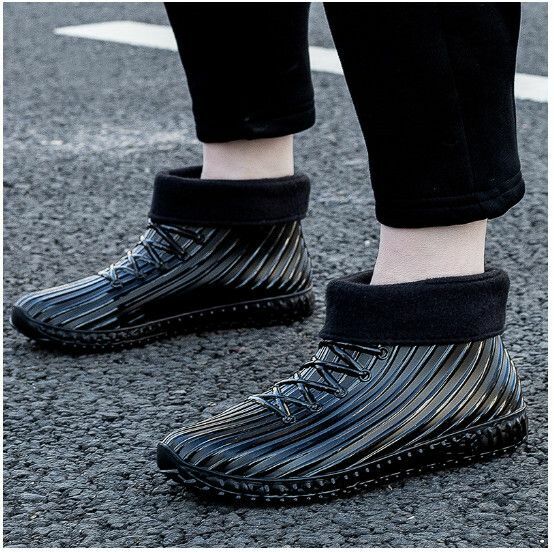 Popular men's fashionable low-cut rain boots [925 [black cotton cover (one size larger)] removable and washable] [size: 40-44] [please contact customer service after placing an order to confirm the delivery size]