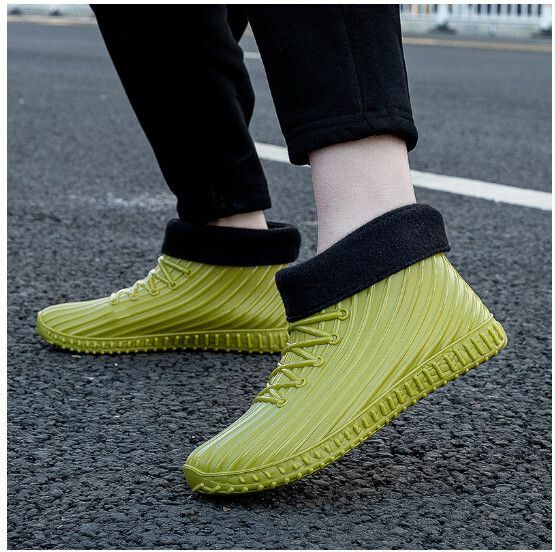 Popular men's fashionable low-cut rain boots [925 [green cotton cover (take one size larger)] removable and washable] [size: 40-44] [please contact customer service after placing the order to confirm the delivery size]