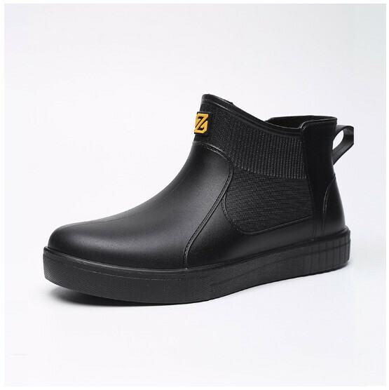 Popular men's fashionable short-tube waterproof rain boots [Leonli 800 black] [Size: 39-44] [Please contact customer service to confirm the delivery size after placing the order]