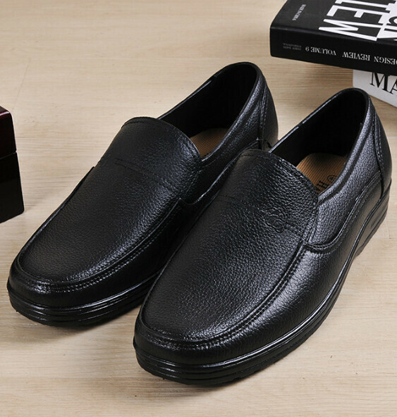 Popular old-fashioned plastic leather shoes waterproof rain boots [thick imitation leather rubber shoes [1218] standard size] [size: 38-44] [please contact customer service after placing the order to confirm the delivery size]