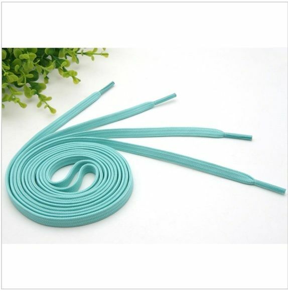 Popular model (Tiffany blue 2 pairs - flat style) about 80cm long children's sports shoes, sneakers and laces