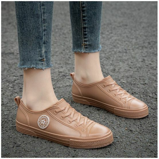 Popular low-cut rain boots [1018 caramel color - women's style [single shoe style] [size: 36-41] [please contact customer service after placing the order to confirm the delivery size]