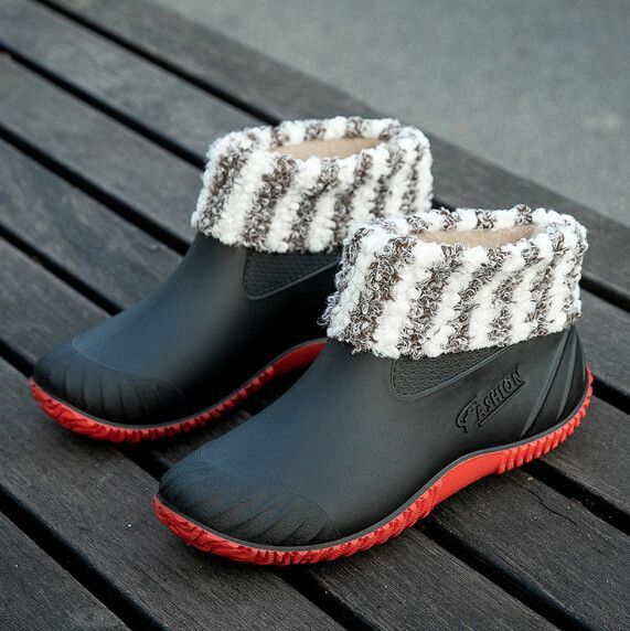 Popular fashionable women's waterproof rain boots [837 [black cotton cover] removable and washable] [Size: 36-40] [Please contact customer service after placing an order to confirm the delivery size]