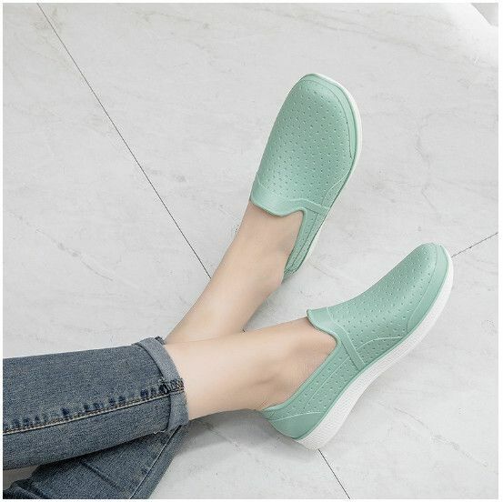 Popular fashionable shallow-mouth soft-soled waterproof rubber rain boots [Low top 8613 [green] with insole] [Size: 36-40] [Please contact customer service after placing an order to confirm the delivery size]