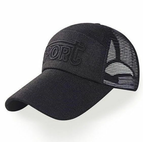 New summer outdoor sun protection breathable peaked cap (black)