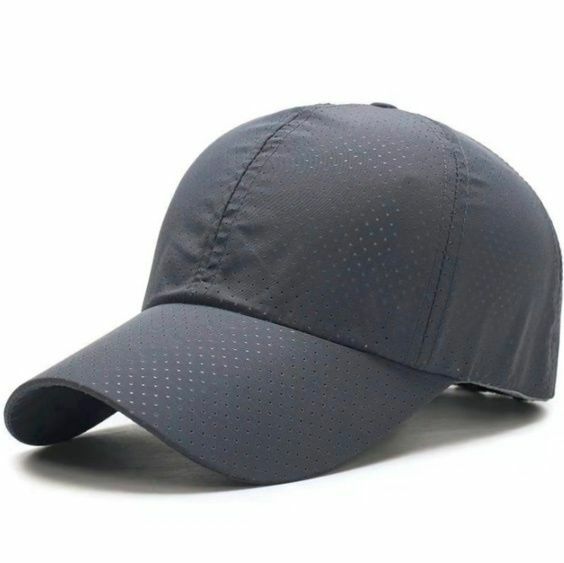 New outdoor sun protection quick-drying sports breathable sun hat (dark gray)