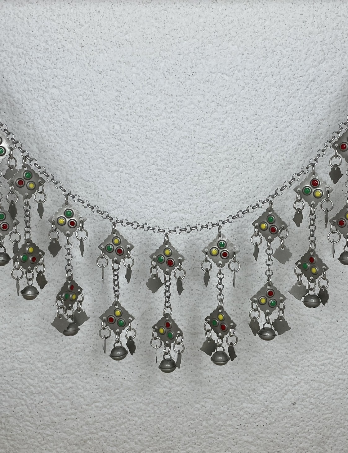 J15-無焊接紅黃綠雙層鈴鐺鏈條124cm