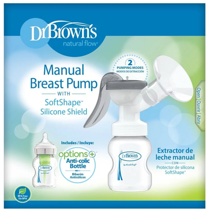 Dr Brown's SoftShape™ 手動母乳泵 連排氣奶樽 5oz