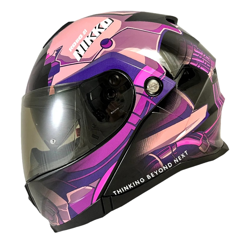 NIKKO N902 深淵拜訪者 亮面黑紫 素色 全罩 可樂帽 內墨片