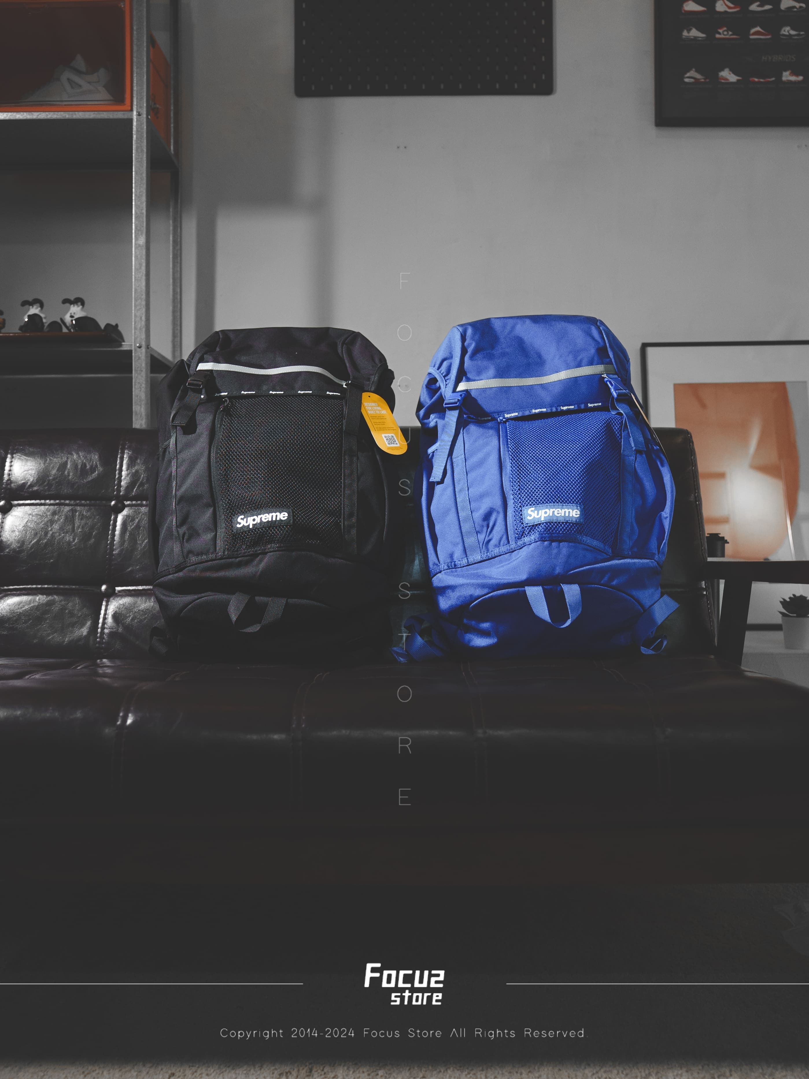 【Focus Store】現貨秒發 Supreme FW24 Week1 Backpack 藍/黑兩色 24L大容量後背包