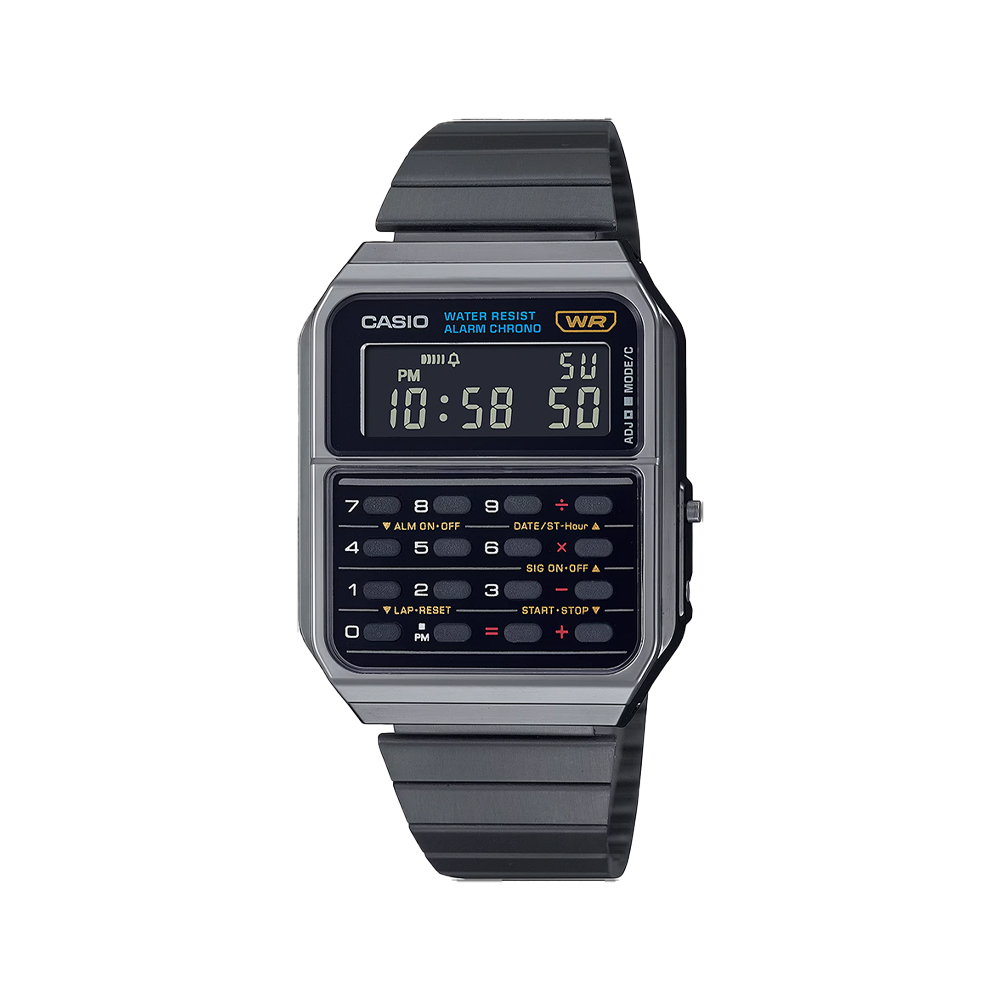 【CASIO】CA-500WEGG 5年電池 第二時間 多功能 鬧鈴 全自動日曆 計算機 靜音 電子錶-