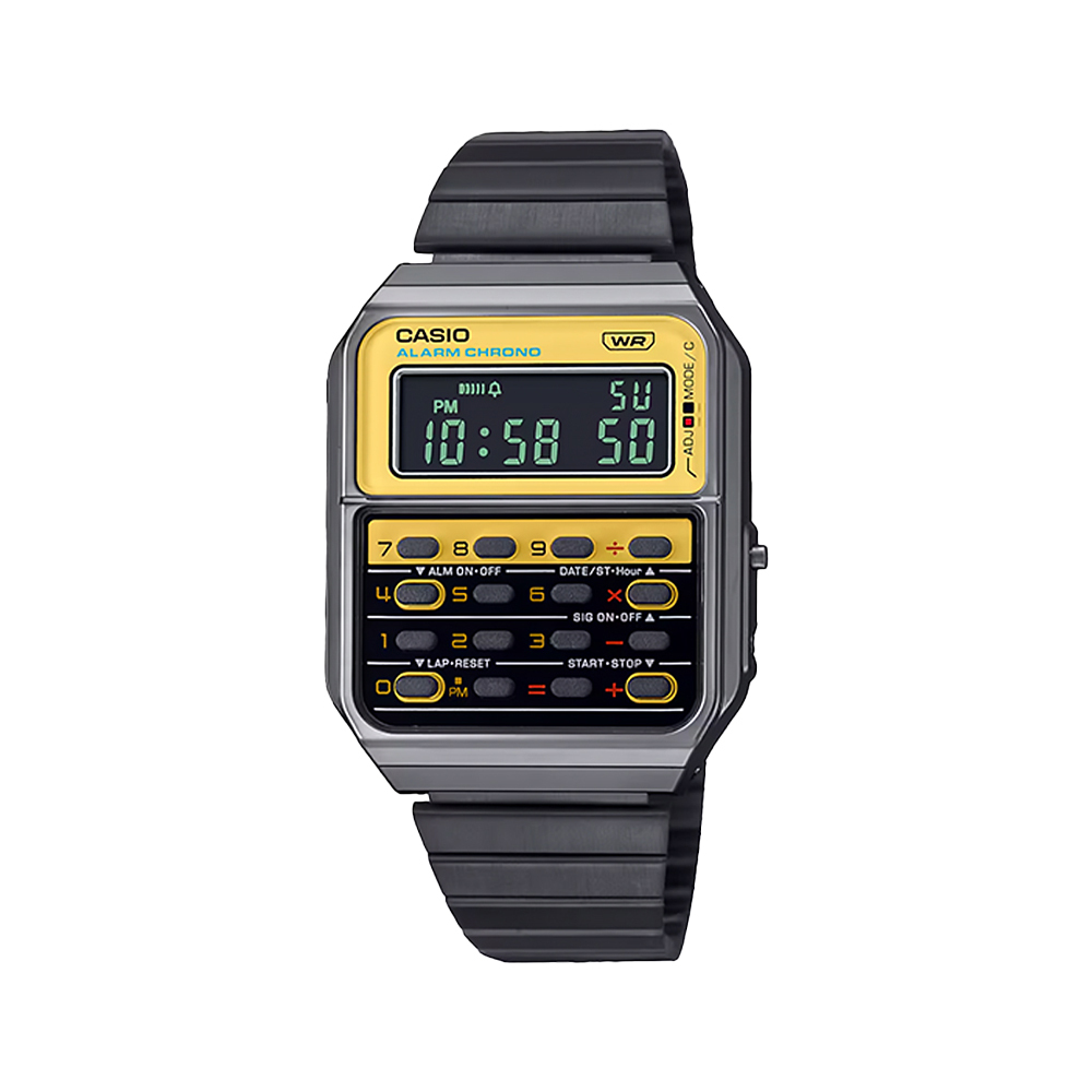 【CASIO】CA-500WEGG 5年電池 第二時間 多功能 鬧鈴 全自動日曆 計算機 靜音 電子錶-