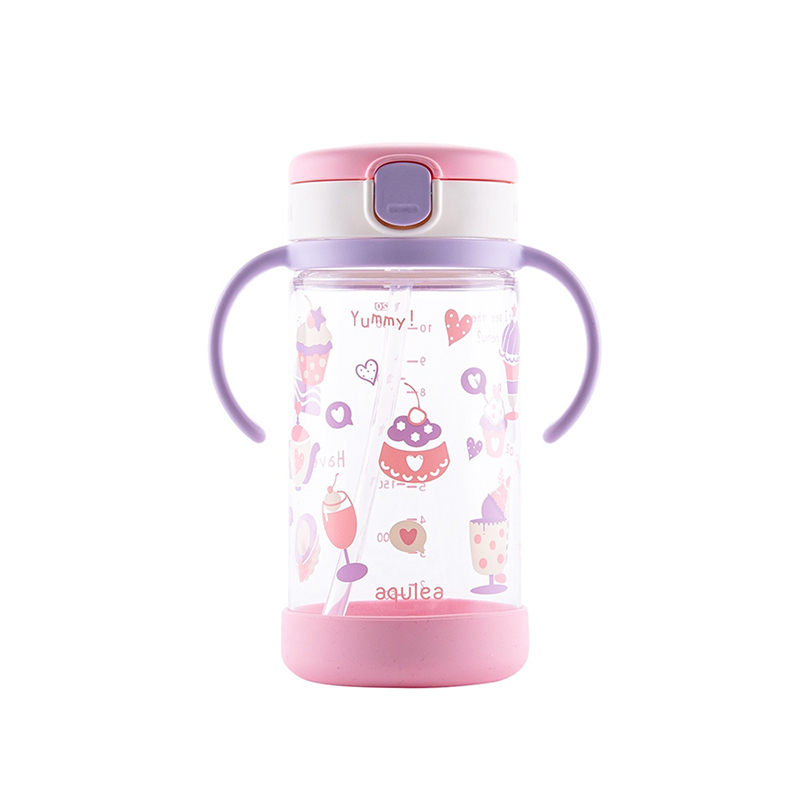 Richell 利其爾 AQ矽膠底座系列 吸管水杯320ml